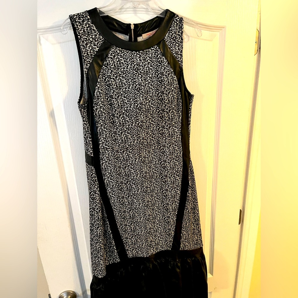 Casual Couture Faux Leather MIDI Dress